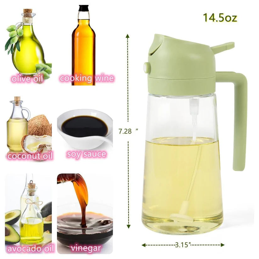 2 in 1 Oil Sprayer and Oil Dispenser - 500 ML