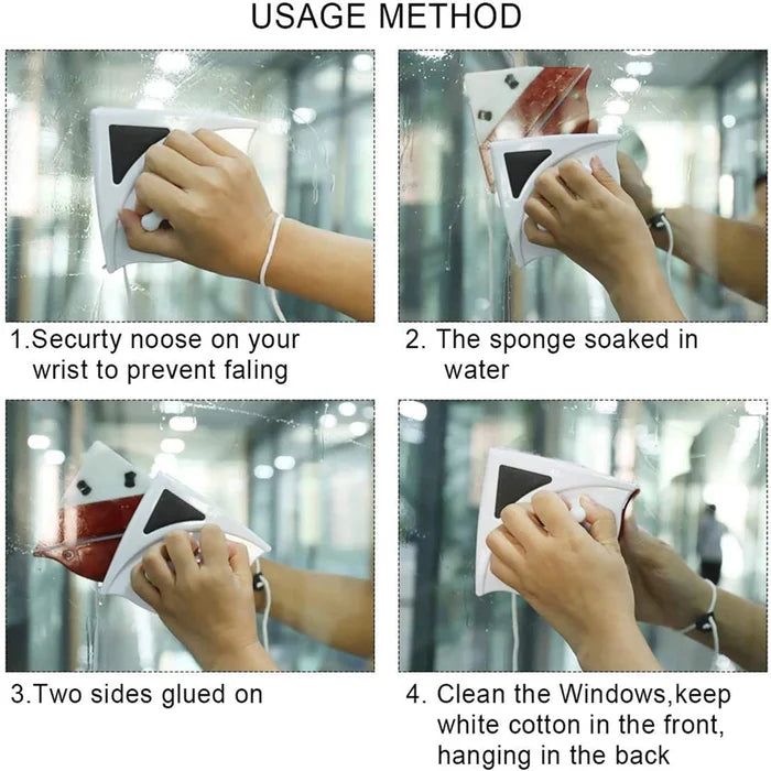 Double face glass cleaner, Magnetic Window Cleaner