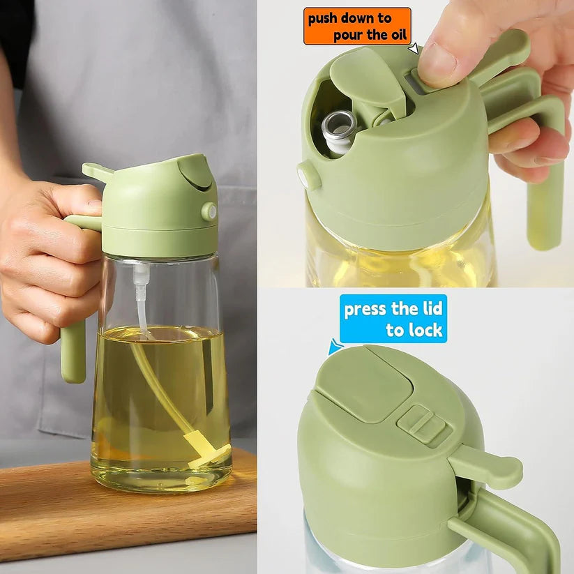 2 in 1 Oil Sprayer and Oil Dispenser - 500 ML