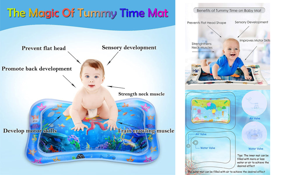 Baby Kids Water Play Mat | Leakproof Water Play Mat | Fun Activity Play Center Indoor and Outdoor Water Play Mat for Baby