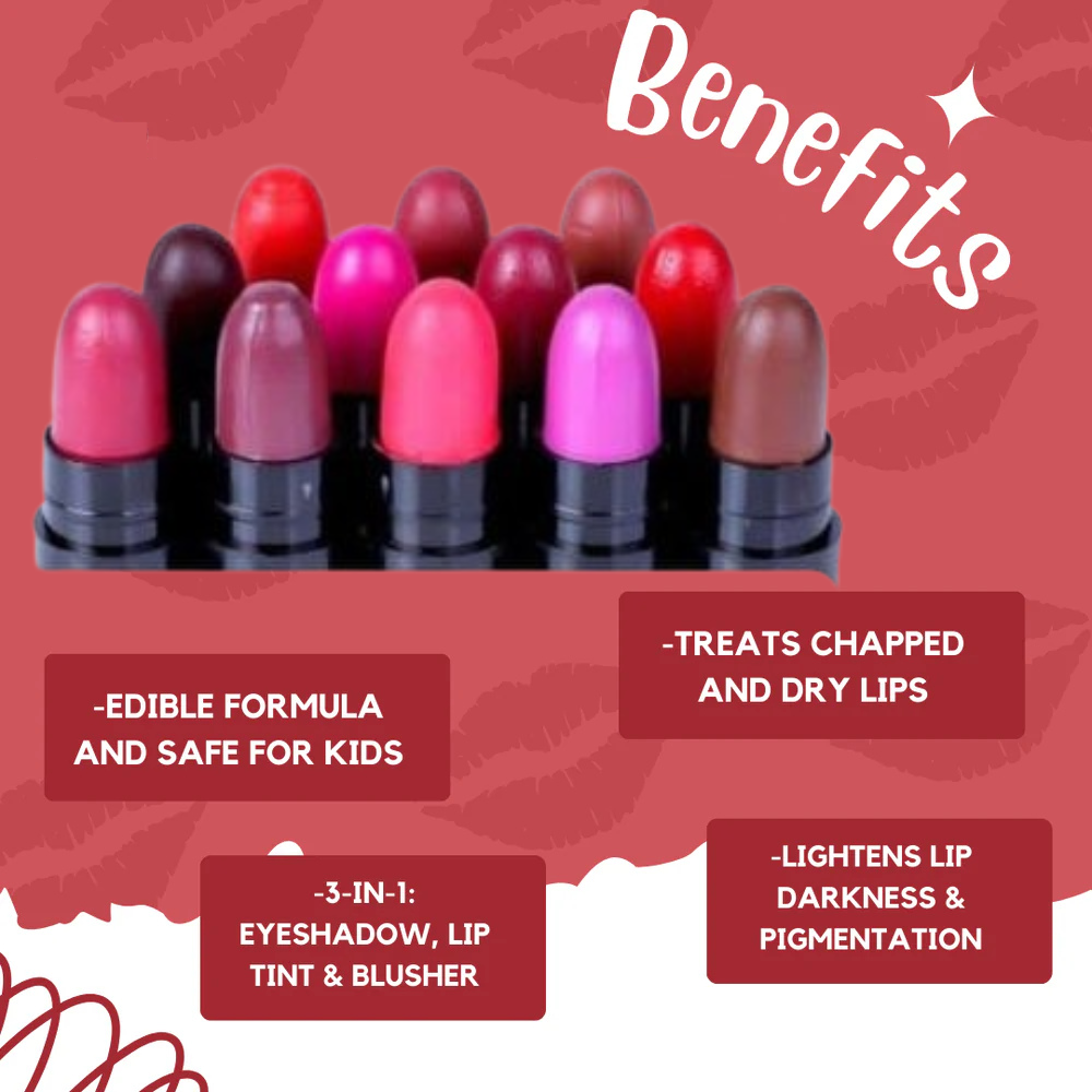 šæNatural Lipstick Nourish & Glow - mini pack of 12