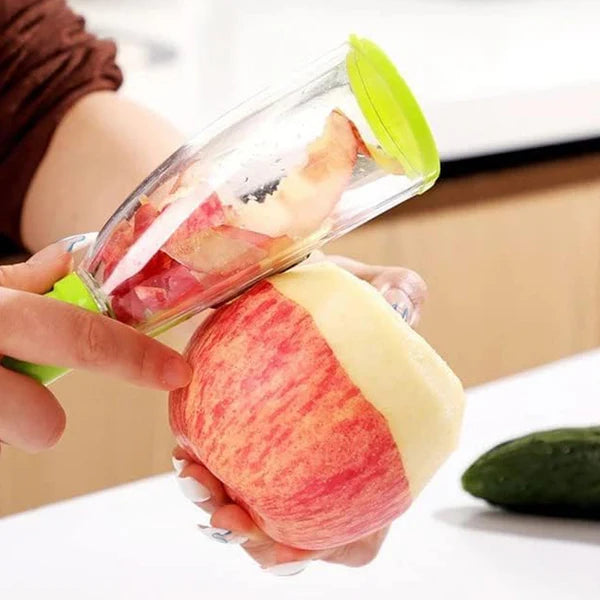 Kitchen Smart Multifunctional Stainless Steel Blade Fruits And Vegetables Peeler with ABS Container