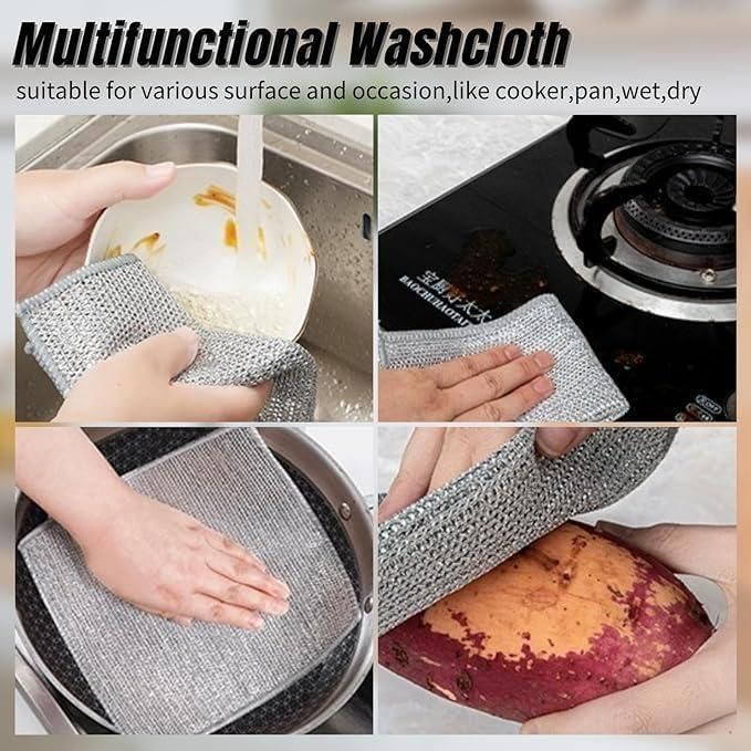 Double Layer Multipurpose Non-Scratch Dish Wash Cloth | BUY 5 GET 5 FREE