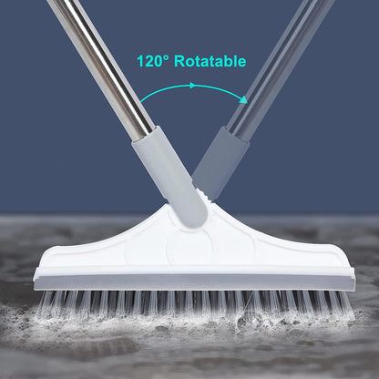 2-IN-1 FLOOR CLEANER BRUSH WITH LONG HANDLE 120 ROTATING