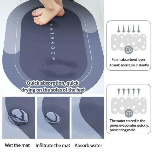 Quick Drying Water Soak Bathroom Mat & Water Absorbent Door Mat, Floor Mat | BUY 1 GET 1 FREE