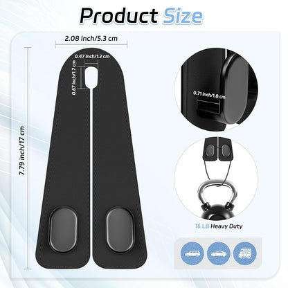 Car Seat Headrest Hooks, 2PCS Universal Car Purse Hook Leather Car Bag Hook