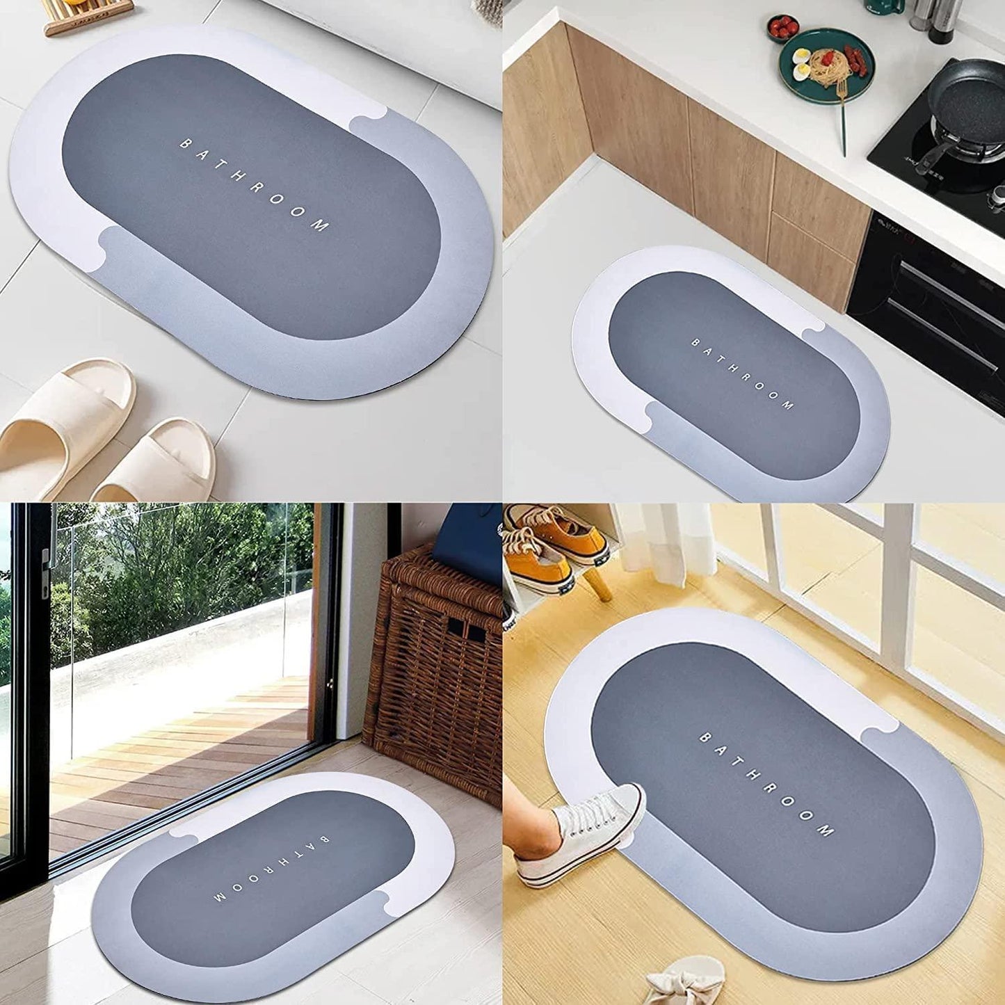 Quick Drying Water Soak Bathroom Mat & Water Absorbent Door Mat, Floor Mat | BUY 1 GET 1 FREE