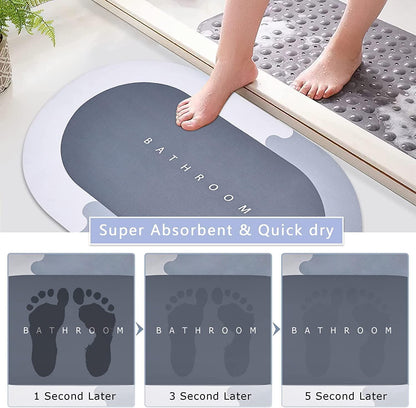 Quick Drying Water Soak Bathroom Mat & Water Absorbent Door Mat, Floor Mat | BUY 1 GET 1 FREE